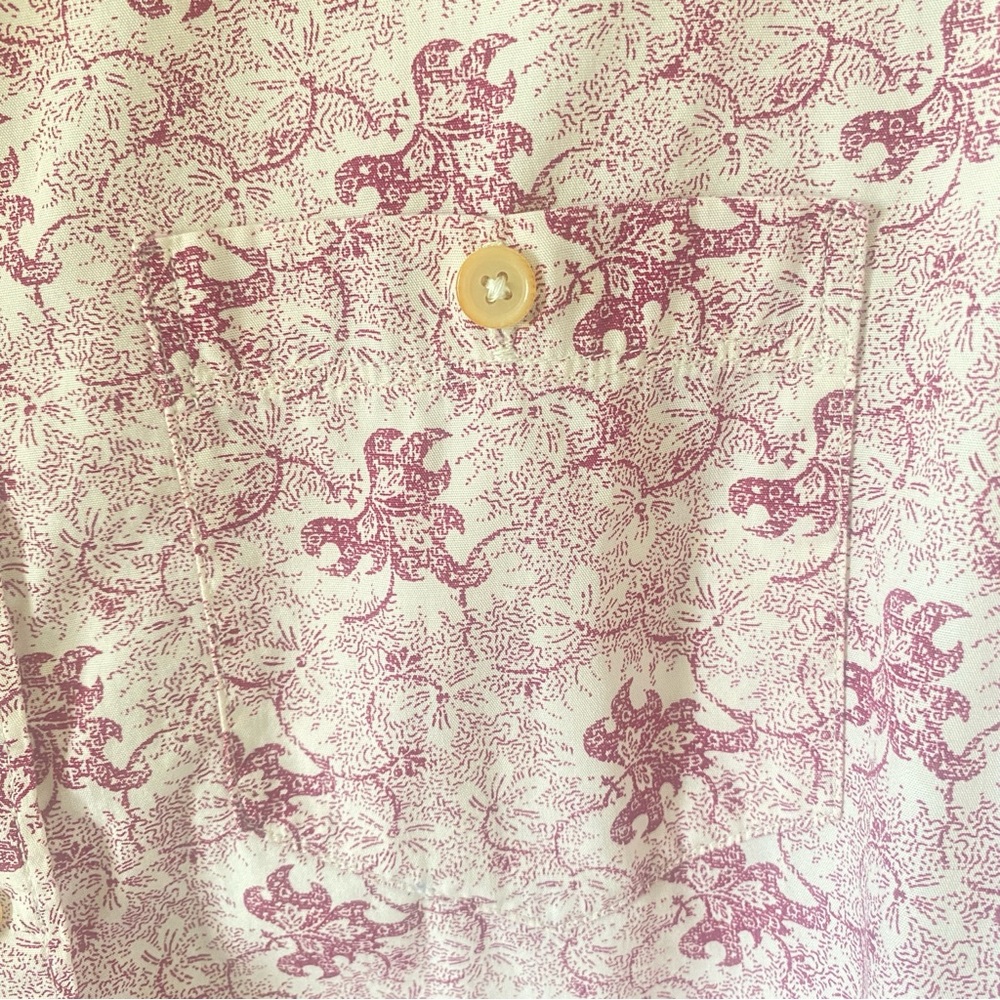 Banana Republic heritage women’s pink floral button up 100% cotton boho western - Picture 7 of 9